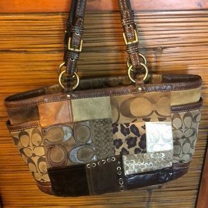 Coach patchwork tote
